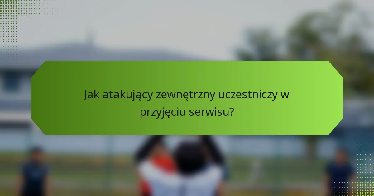 Jak atakujący zewnętrzny uczestniczy w przyjęciu serwisu?